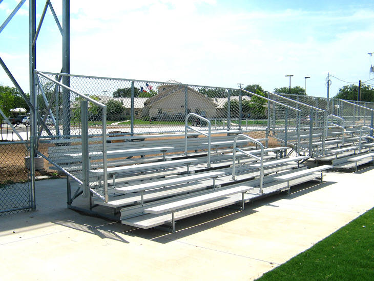 Angle Frame Bleachers Installation