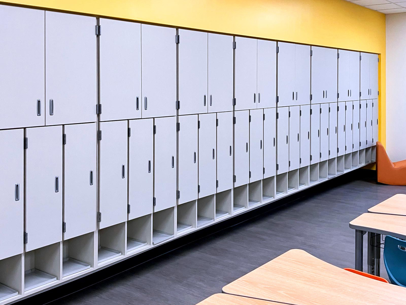 Lockers, Cafeteria & Educational Seating & Surfaces, Sunnyside Intermediate & Mac‌A‌rthur Middle School Campus in Berkeley, IL