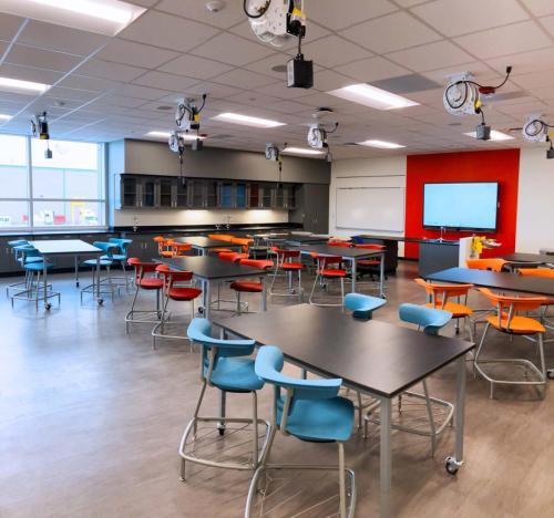 Lockers, Cafeteria & Educational Seating & Surfaces, Sunnyside Intermediate & Mac‌A‌rthur Middle School Campus in Berkeley, IL