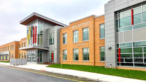 Lockers, Cafeteria & Educational Seating & Surfaces, Sunnyside Intermediate & Mac‌A‌rthur Middle School Campus in Berkeley, IL