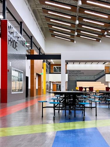 Lockers, Cafeteria & Educational Seating & Surfaces, Sunnyside Intermediate & Mac‌A‌rthur Middle School Campus in Berkeley, IL